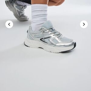 Fashion Nova Silver Sneakers